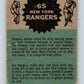 1962-63 Topps #65 Rangers Team  New York Rangers  V108