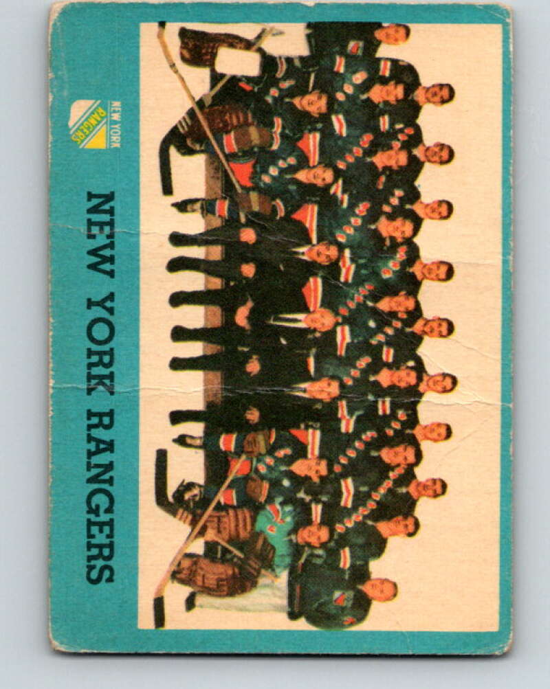 1962-63 Topps #65 Rangers Team New York Rangers V109