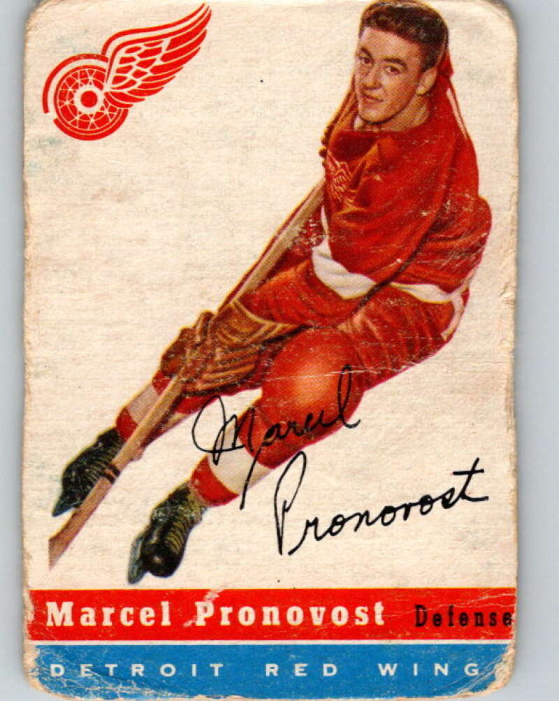 1954-55 Topps #27 Marcel Pronovost Detroit Red Wings V119