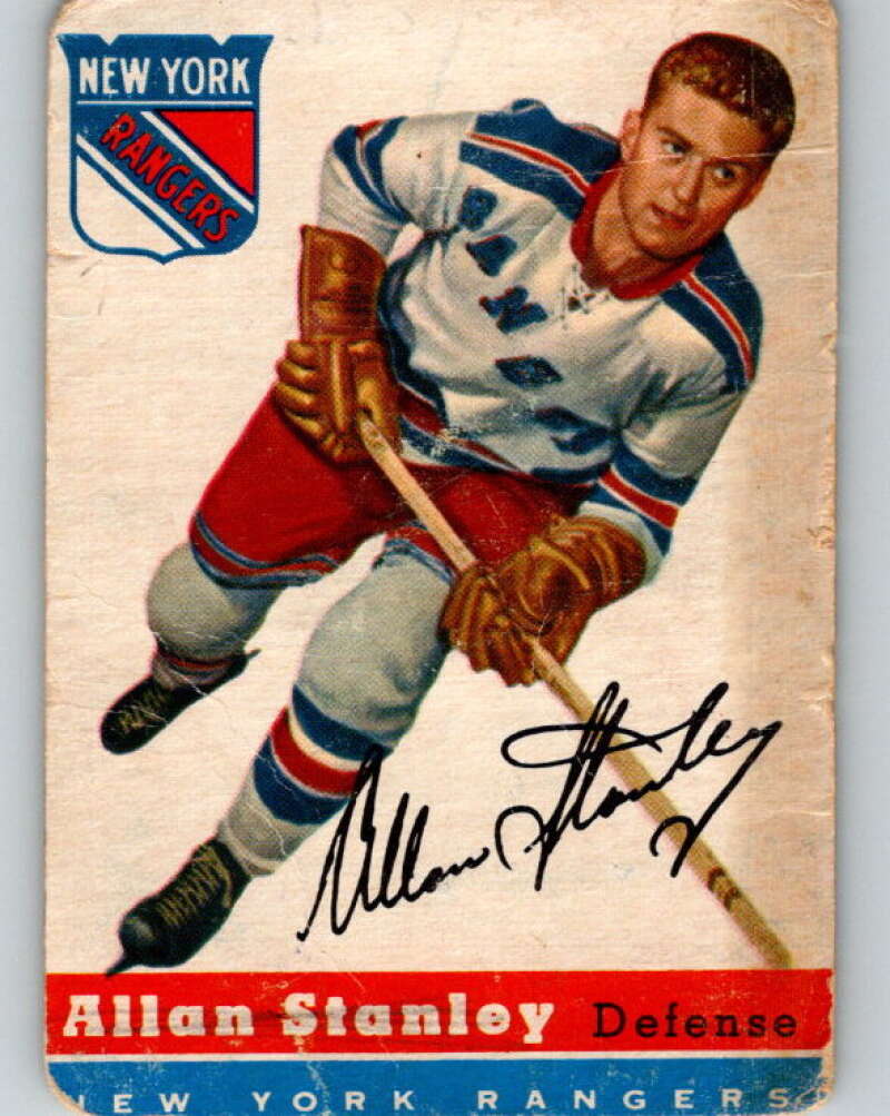 1954-55 Topps #41 Allan Stanley New York Rangers V126