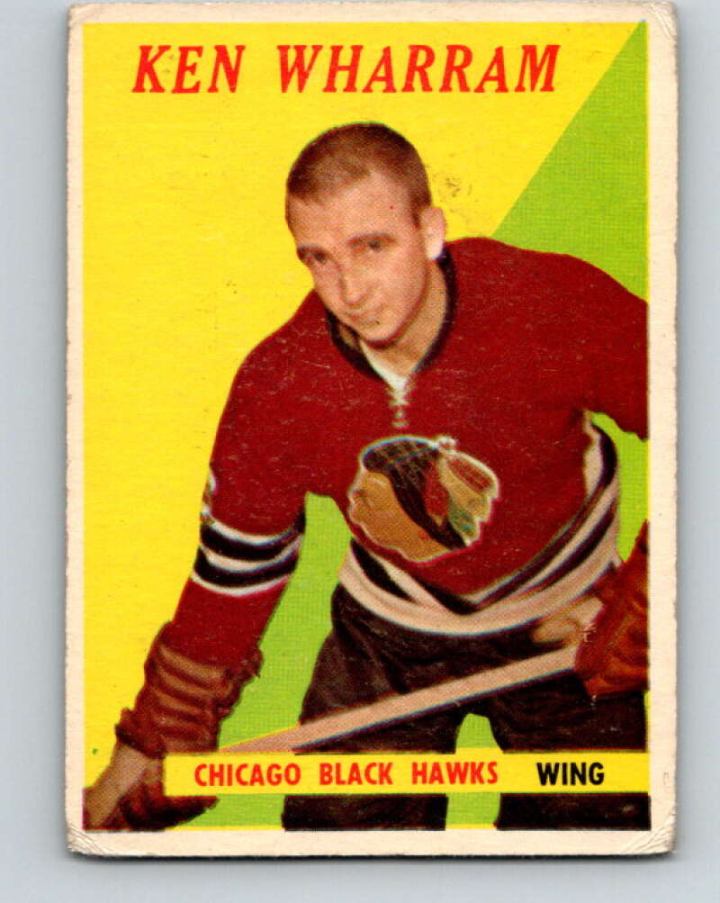 1958-59 Topps #14 Ken Wharram RC Rookie Chicago Blackhawks V138