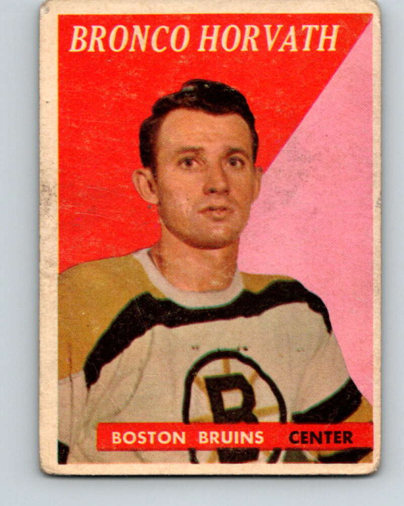 1958-59 Topps #35 Bronco Horvath Boston Bruins V148