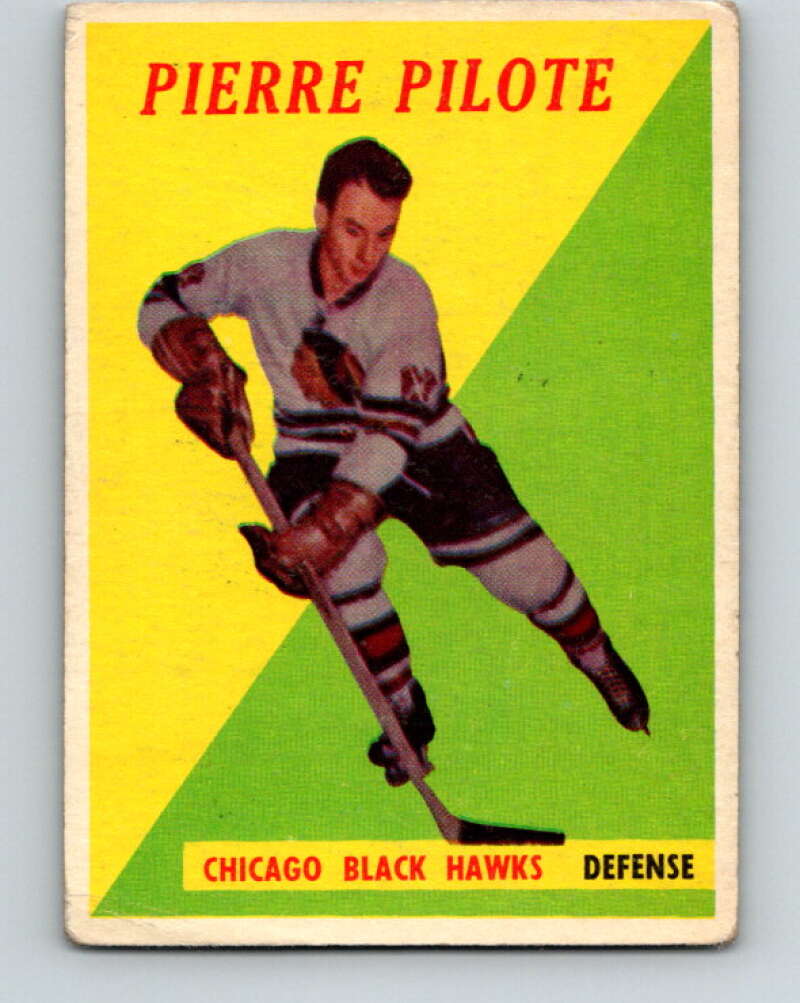 1958-59 Topps #36 Pierre Pilote Chicago Blackhawks V149
