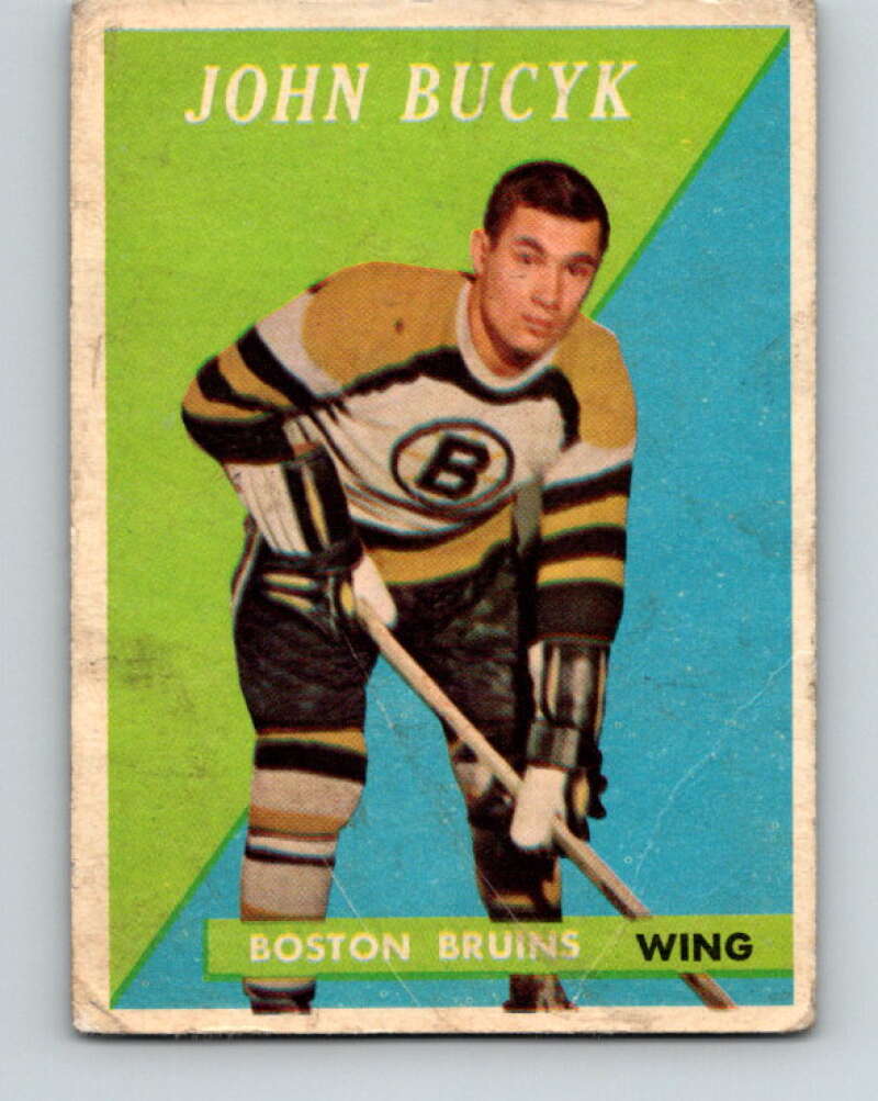 1958-59 Topps #40 Johnny Bucyk Boston Bruins V155