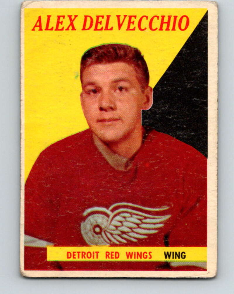 1958-59 Topps #52 Alex Delvecchio Detroit Red Wings V158