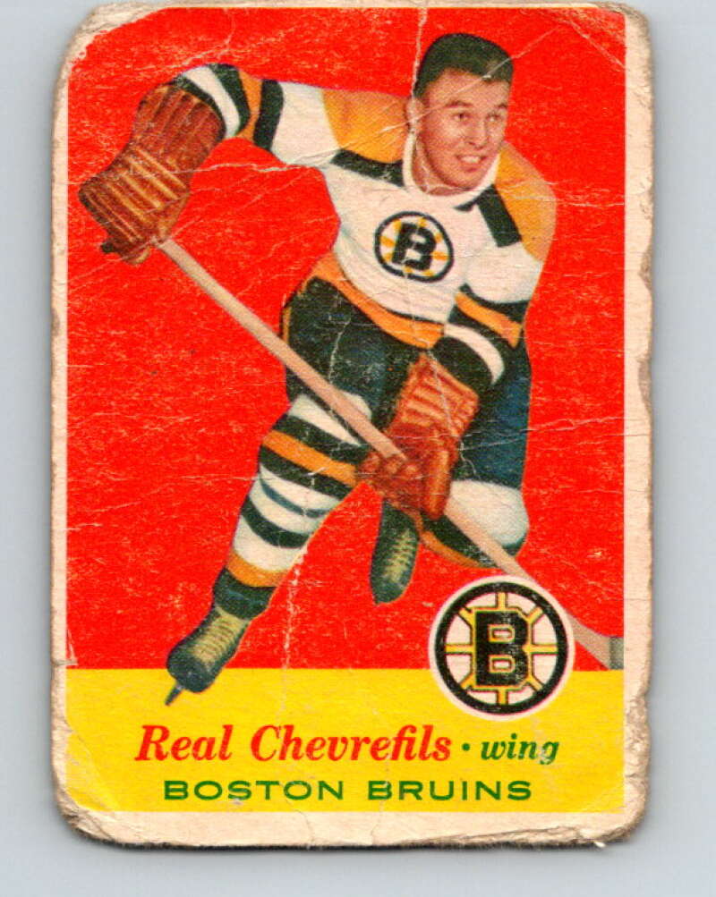 1957-58 Topps #1 Real Chevrefils See Scan Boston Bruins V169