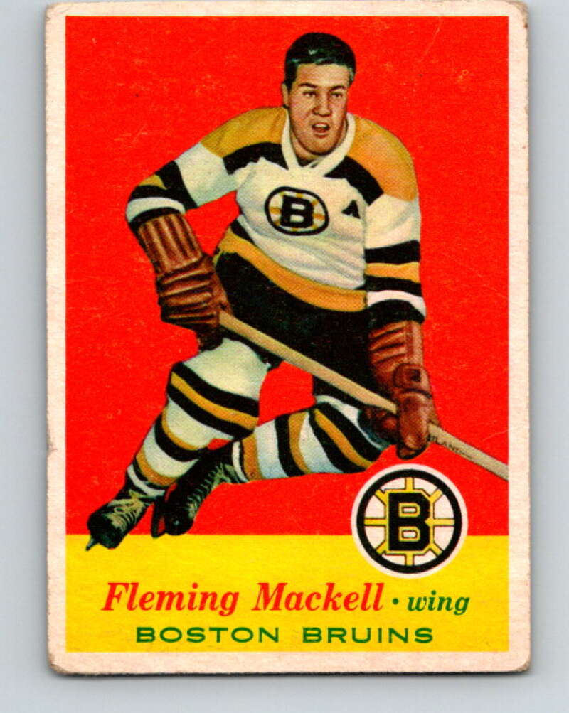 1957-58 Topps #16 Fleming Mackell See Scan Boston Bruins V176