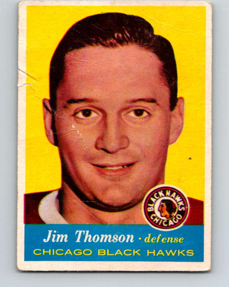 1957-58 Topps #23 Jim Thomson See Scan Chicago Blackhawks V179