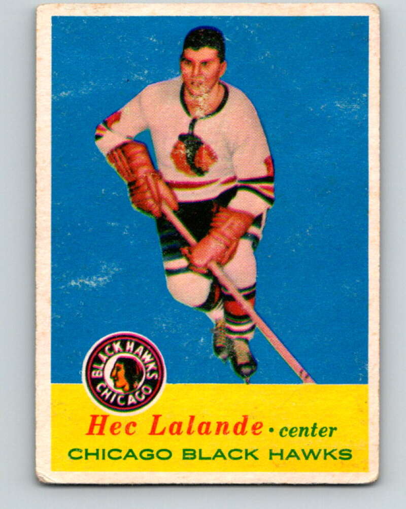1957-58 Topps #31 Hec Lalande See Scan RC Rookie Chicago Blackhawks V181