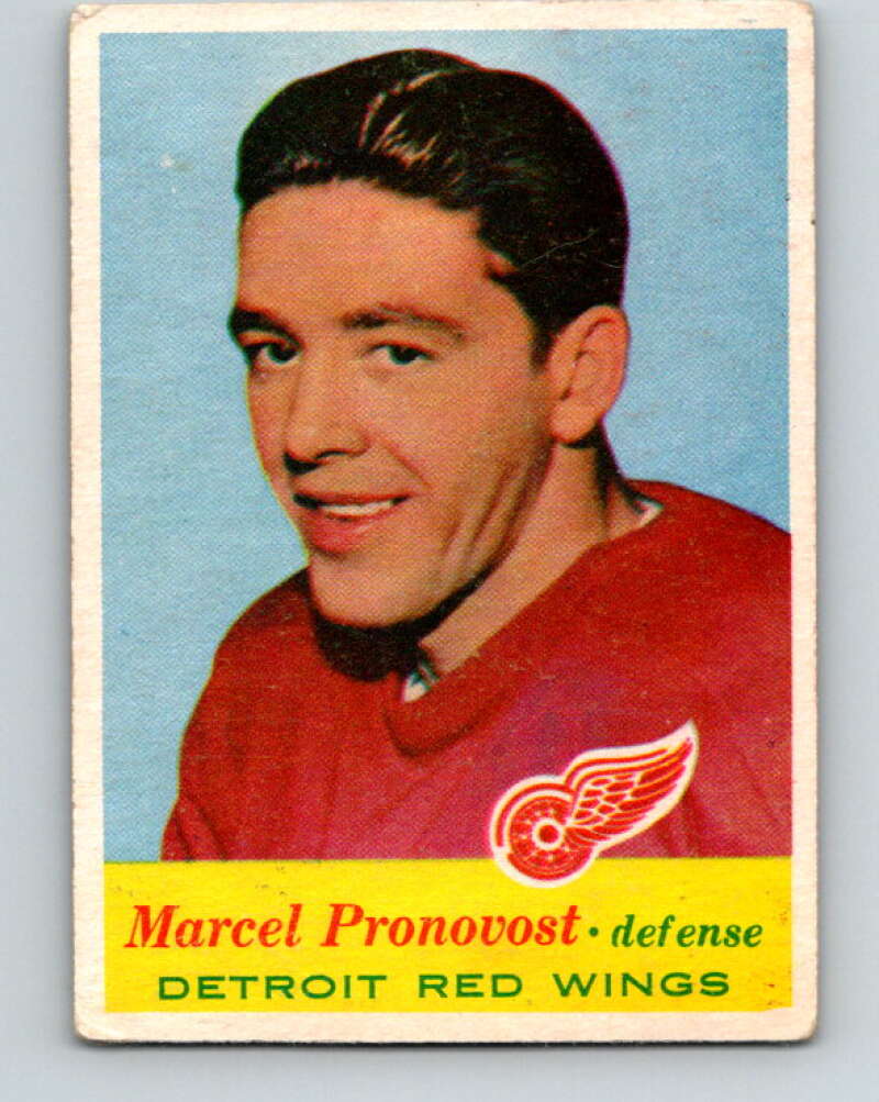 1957-58 Topps #43 Marcel Pronovost See Scan Detroit Red Wings V183