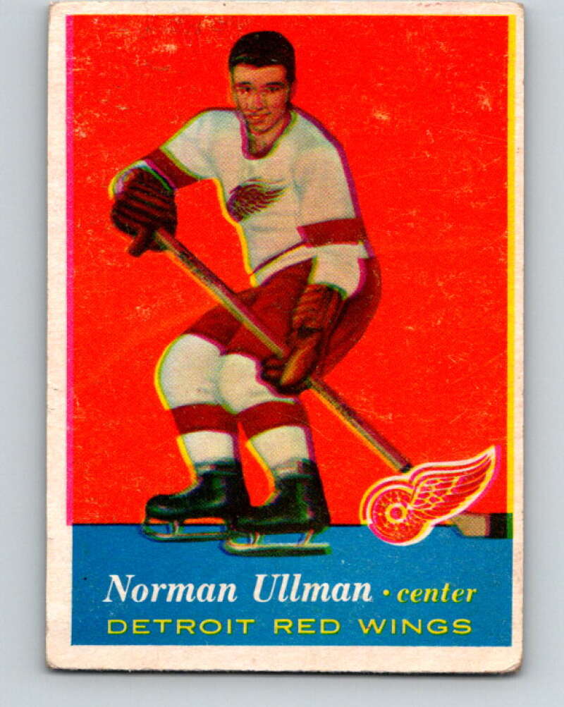 1957-58 Topps #46 Norm Ullman See Scan RC Rookie Detroit Red Wings V185