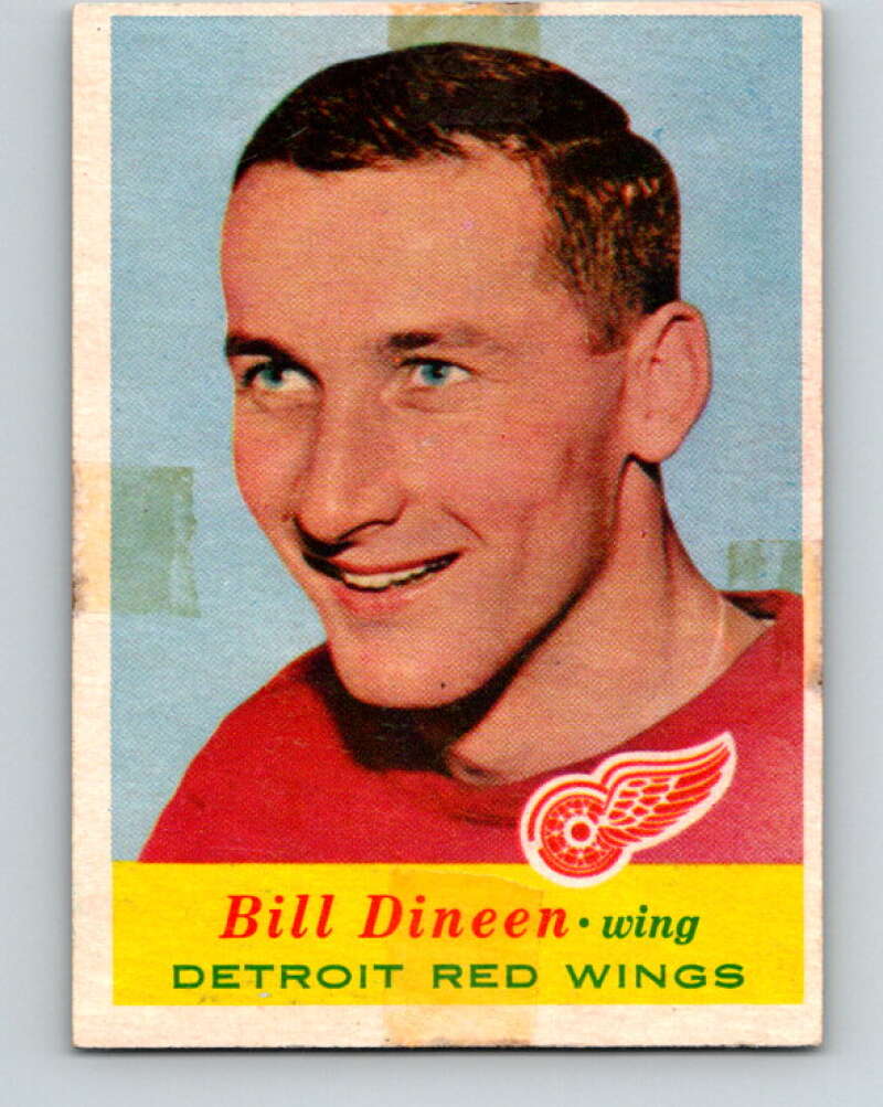 1957-58 Topps #49 Bill Dineen See Scan Detroit Red Wings V186