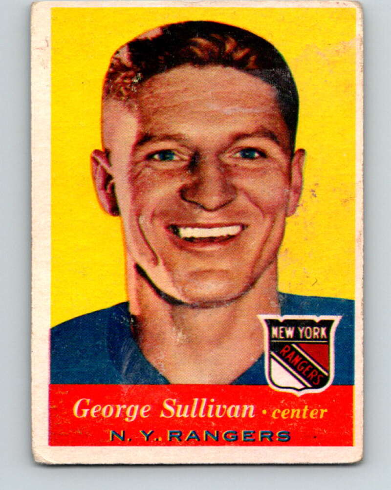 1957-58 Topps #56 Red Sullivan See Scan New York Rangers V191