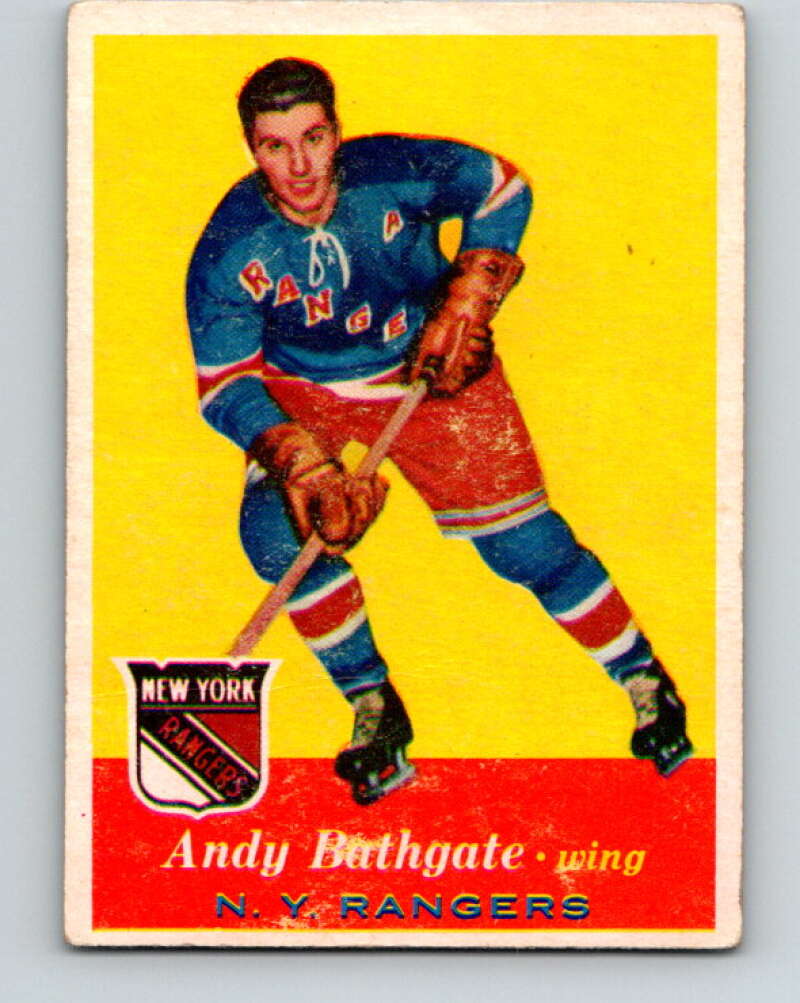 1957-58 Topps #60 Andy Bathgate See Scan New York Rangers V194