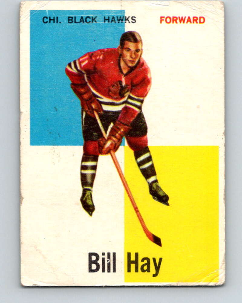 1960-61 Topps #6 Bill Hay RC Rookie Chicago Blackhawks V203