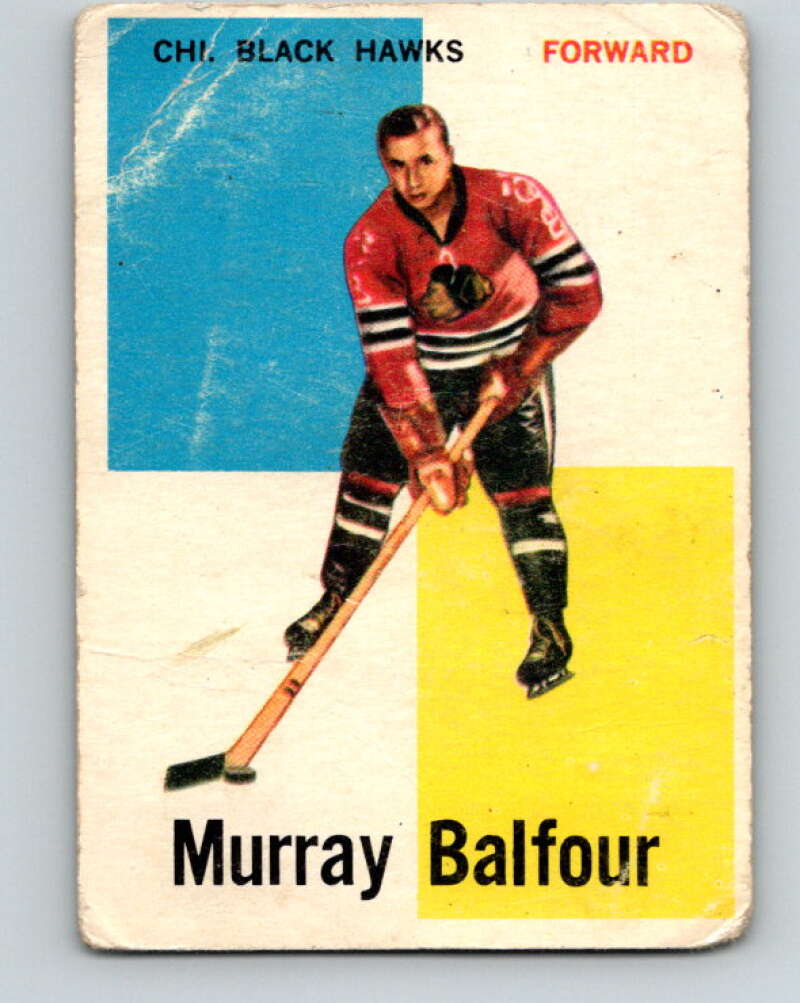 1960-61 Topps #12 Murray Balfour Chicago Blackhawks V205