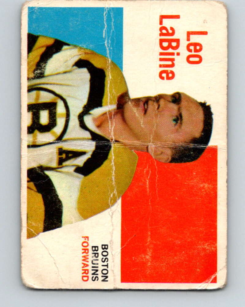 1960-61 Topps #13 Leo Labine Boston Bruins V206