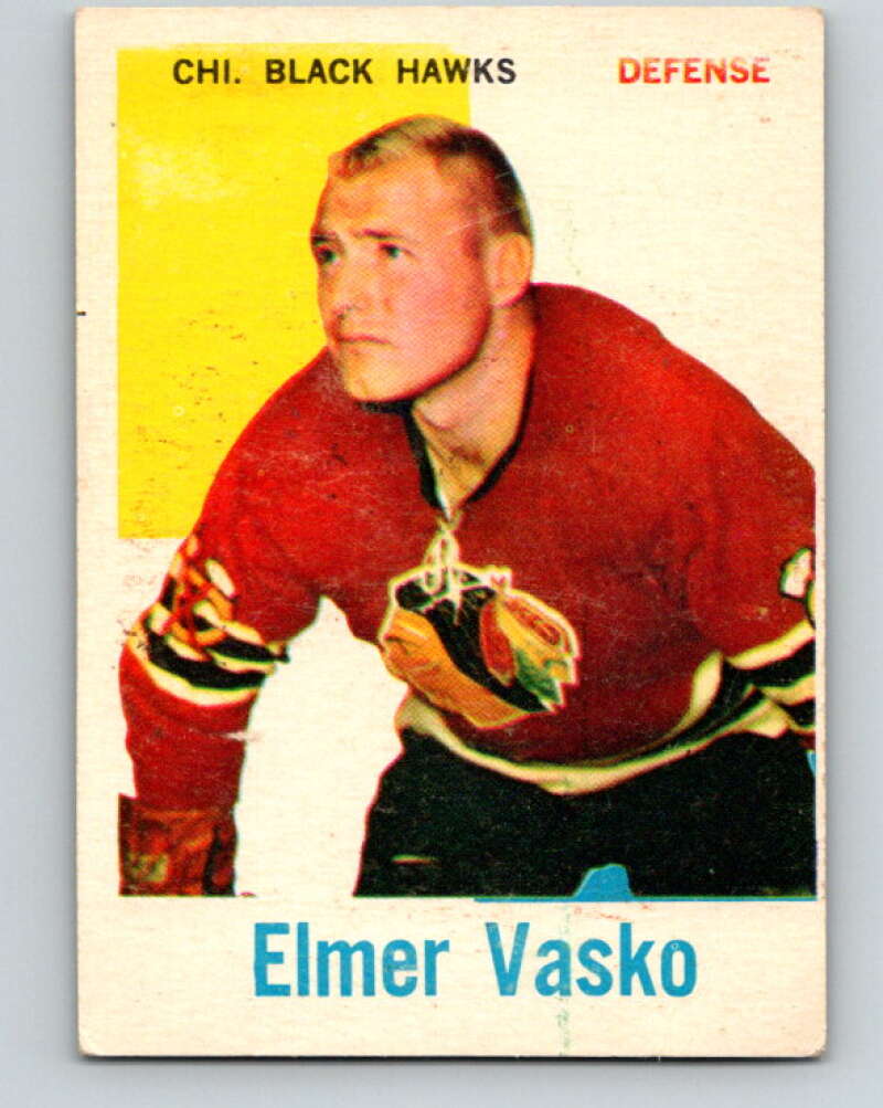 1960-61 Topps #23 Elmer Vasko Chicago Blackhawks V211