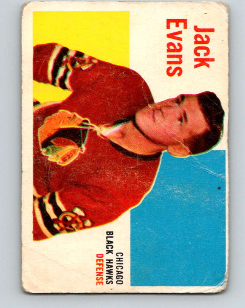 1960-61 Topps #30 Jack Evans Chicago Blackhawks V214