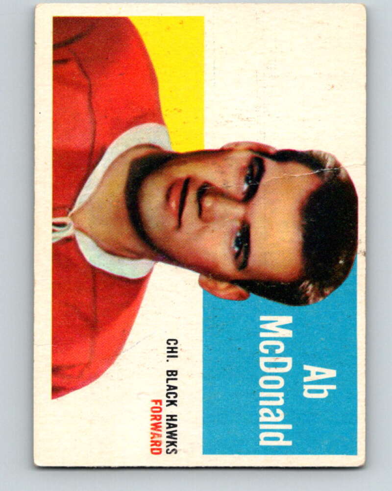 1960-61 Topps #33 Ab McDonald Chicago Blackhawks V216
