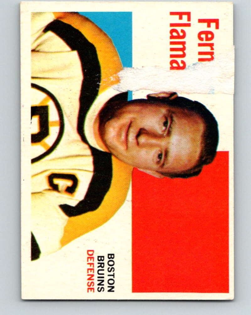 1960-61 Topps #57 Fern Flaman Boston Bruins V230