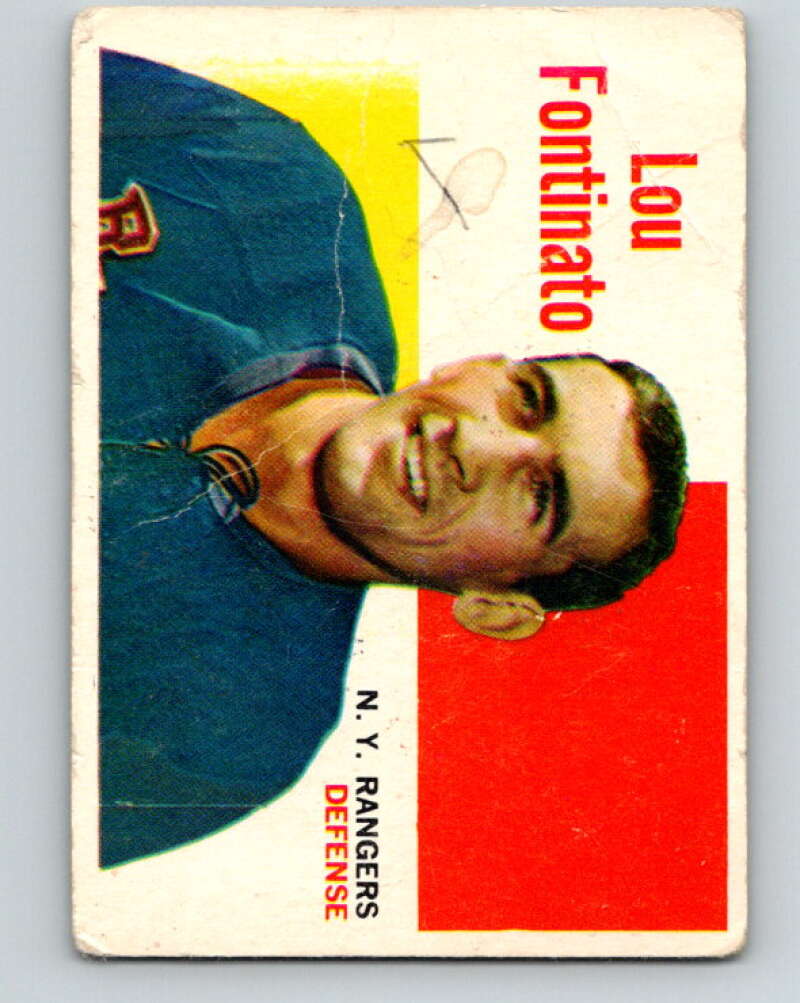 1960-61 Topps #61 Lou Fontinato New York Rangers V232