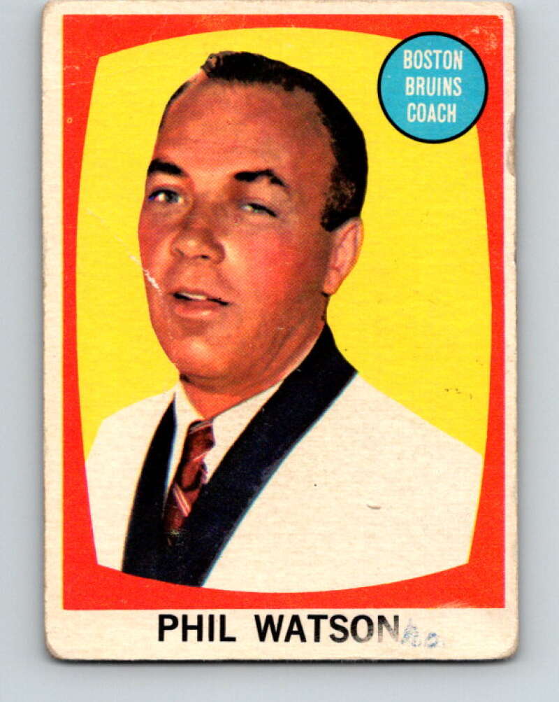 1961-62 Topps #1 Phil Watson Boston Bruins V237