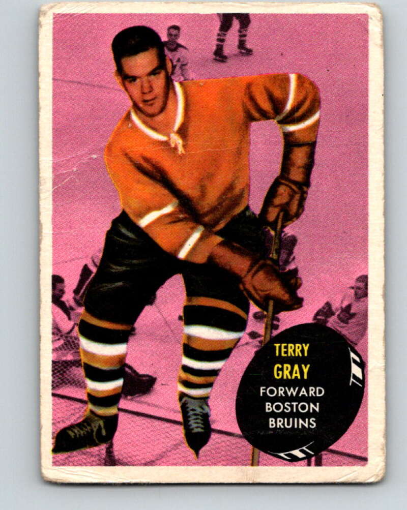 1961-62 Topps #16 Terry Gray RC Rookie Boston Bruins V256
