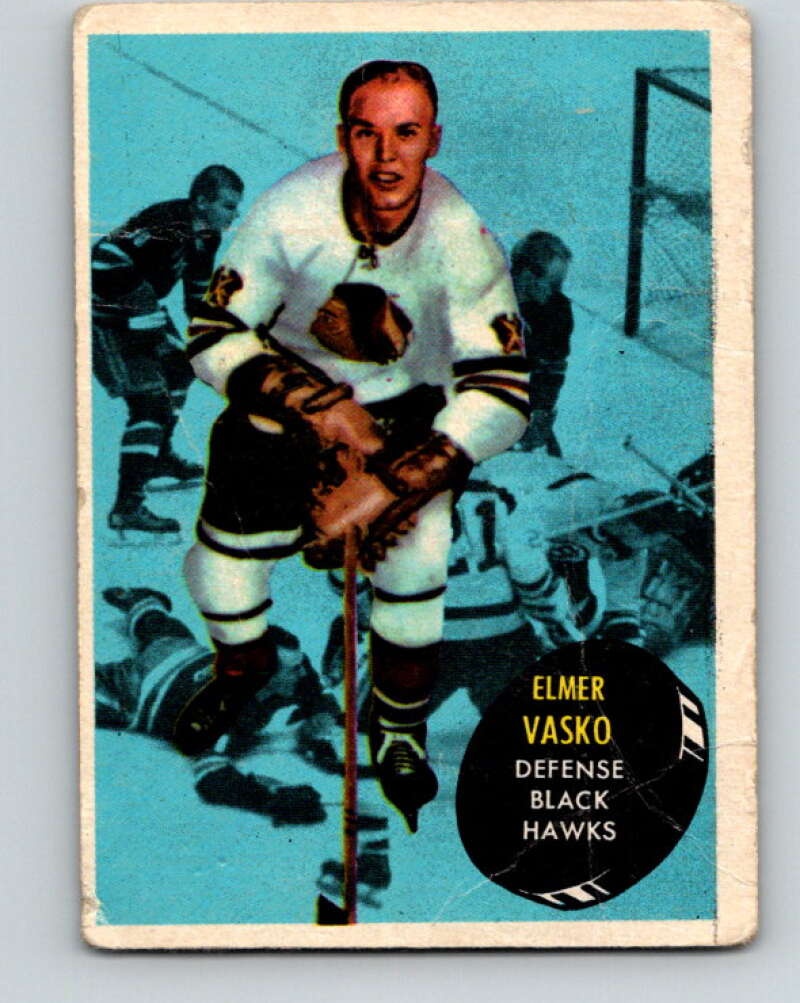 1961-62 Topps #25 Elmer Vasko Chicago Blackhawks V271