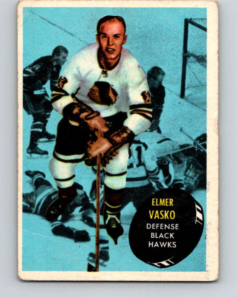 1961-62 Topps #25 Elmer Vasko Chicago Blackhawks V272