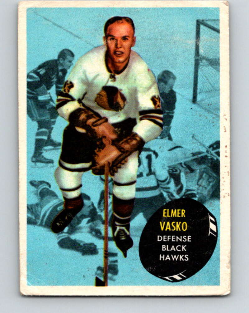 1961-62 Topps #25 Elmer Vasko Chicago Blackhawks V273