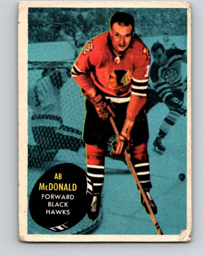 1961-62 Topps #27 Ab McDonald Chicago Blackhawks V276