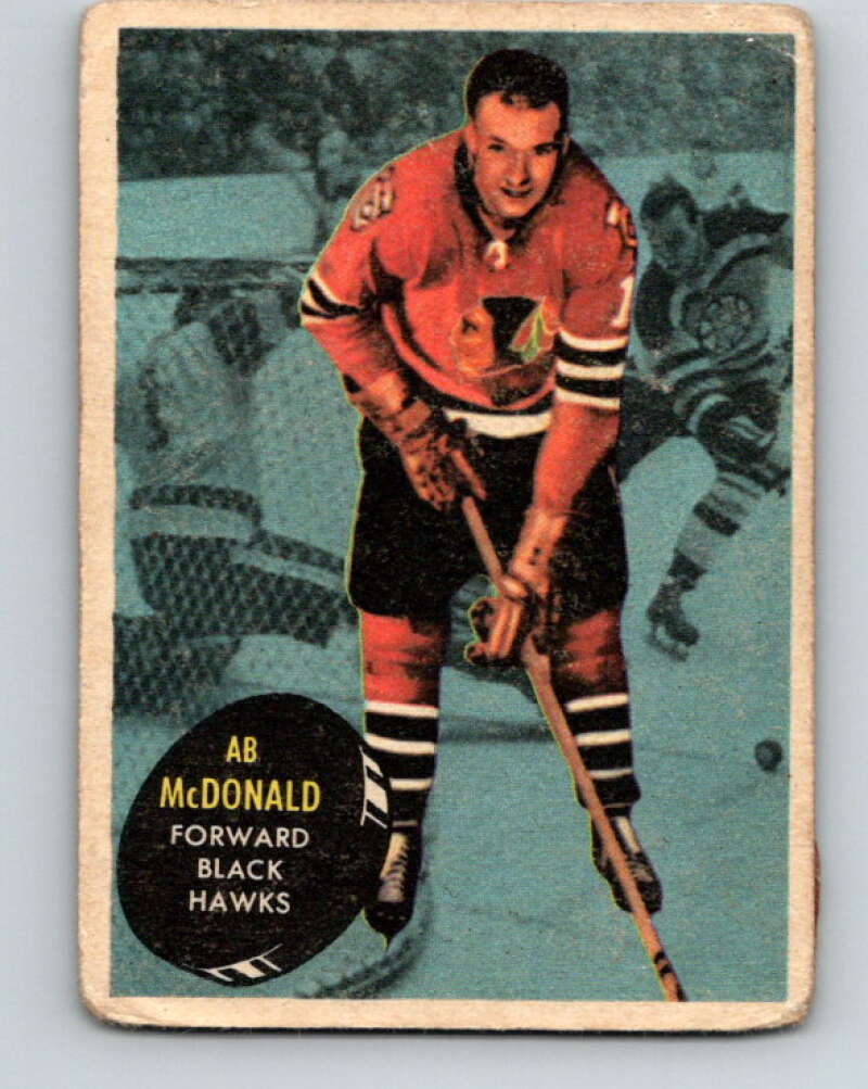 1961-62 Topps #27 Ab McDonald Chicago Blackhawks V277