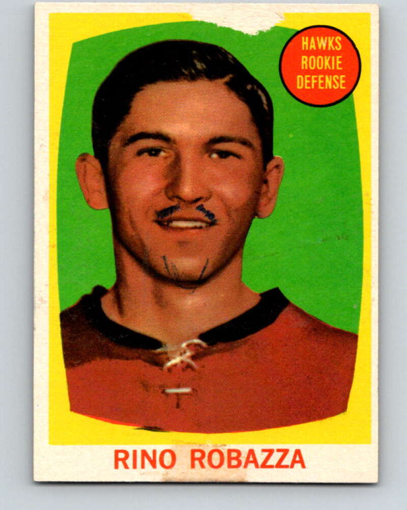 1961-62 Topps #39 Rino Robazza RC Rookie Chicago Blackhawks V292