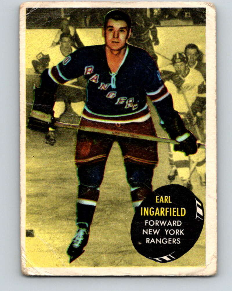 1961-62 Topps #49 Earl Ingarfield New York Rangers V306