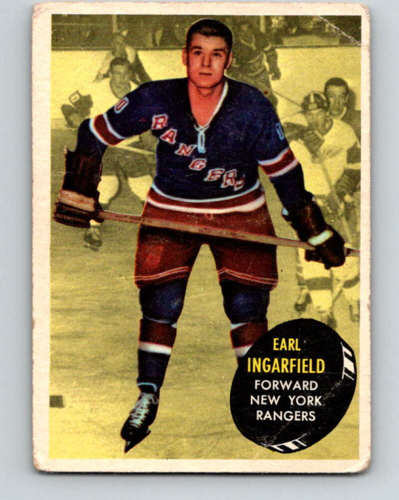 1961-62 Topps #49 Earl Ingarfield New York Rangers V307
