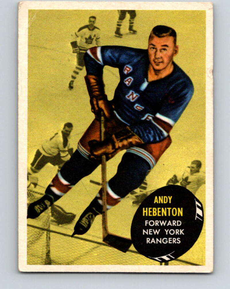 1961-62 Topps #55 Andy Hebenton New York Rangers V317