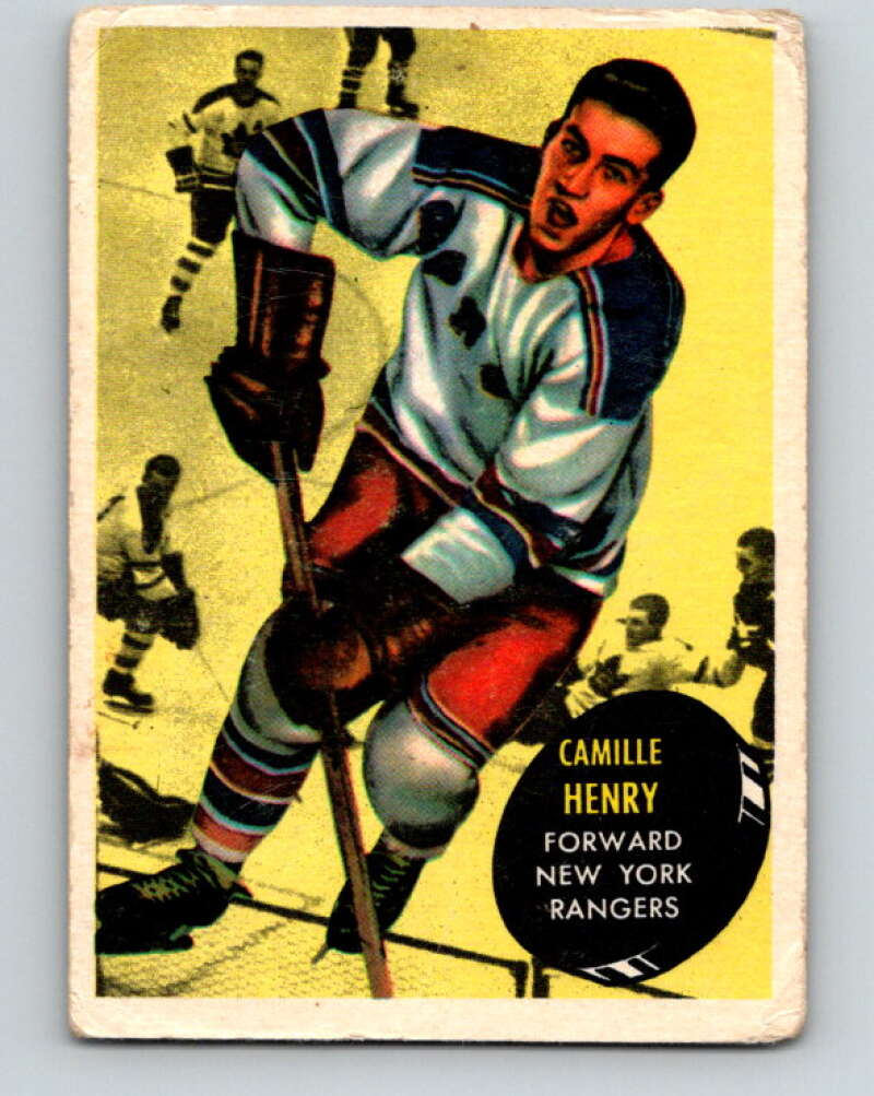 1961-62 Topps #56 Camille Henry New York Rangers V319