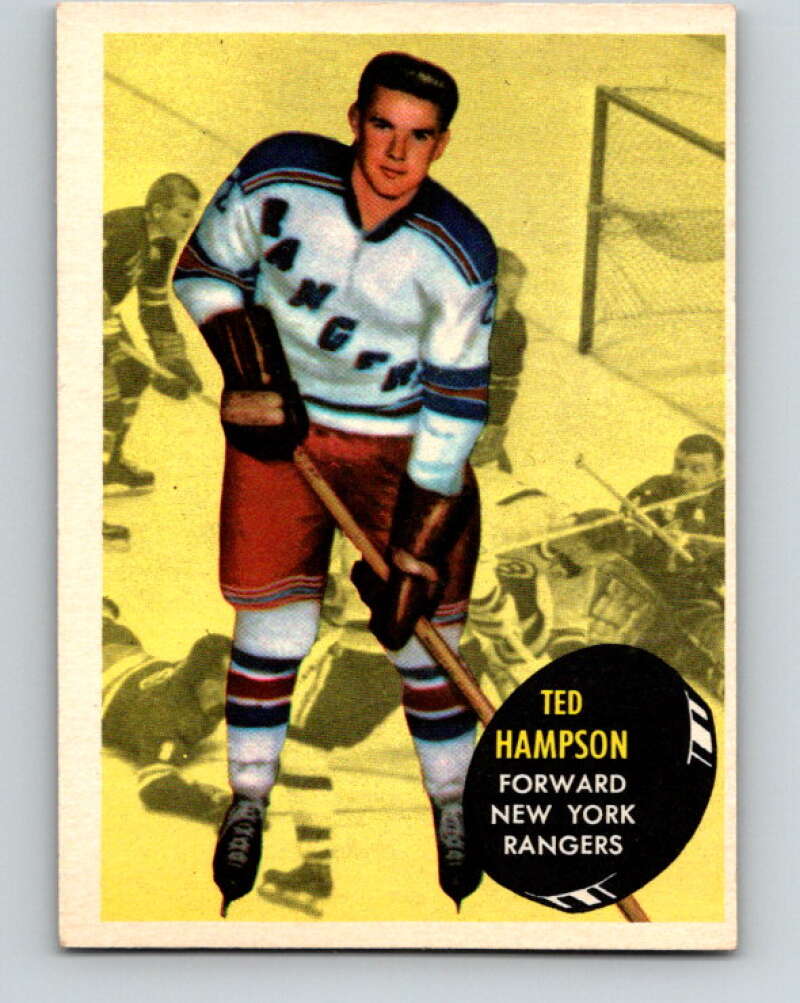 1961-62 Topps #59 Ted Hampson New York Rangers V327