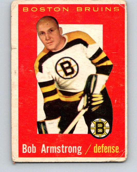 1959-60 Topps #39 Bob Armstrong  Boston Bruins  V358