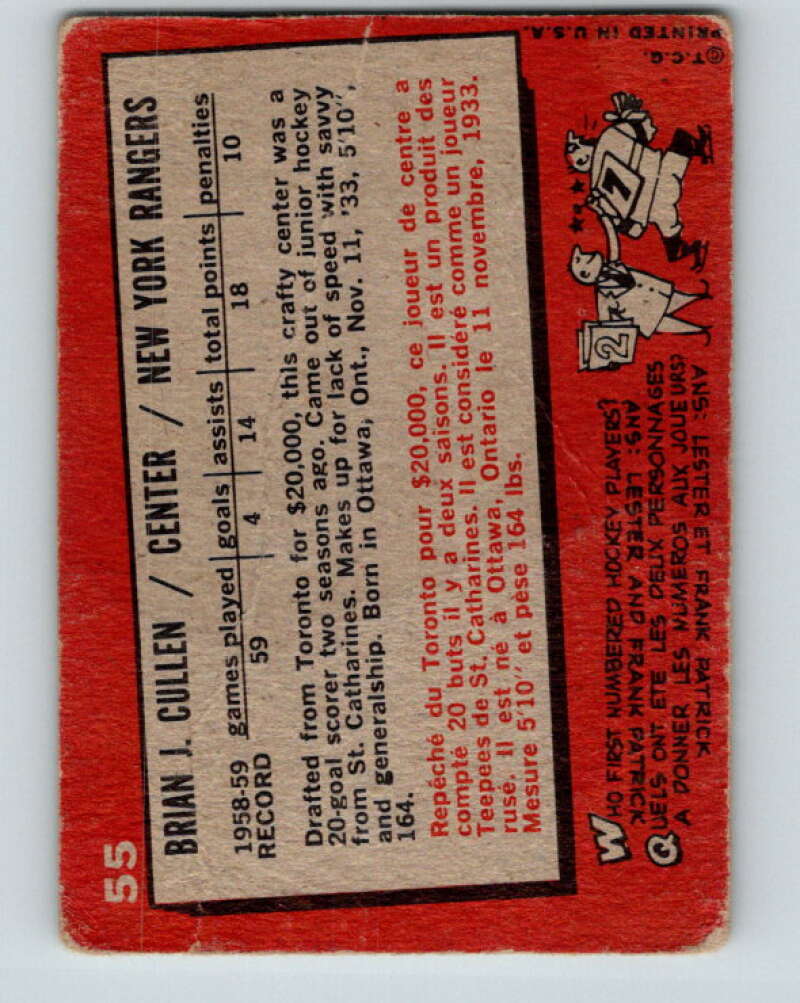 1959-60 Topps #55 Brian Cullen V367