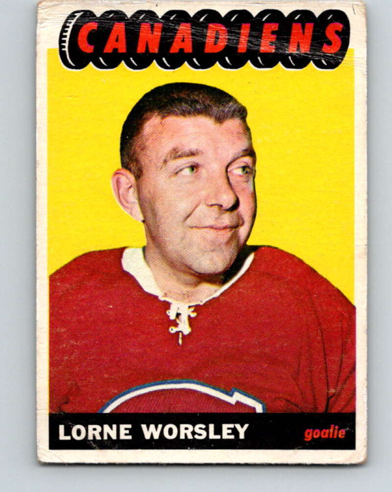 1965-66 Topps #2 Gump Worsley Montreal Canadiens V468