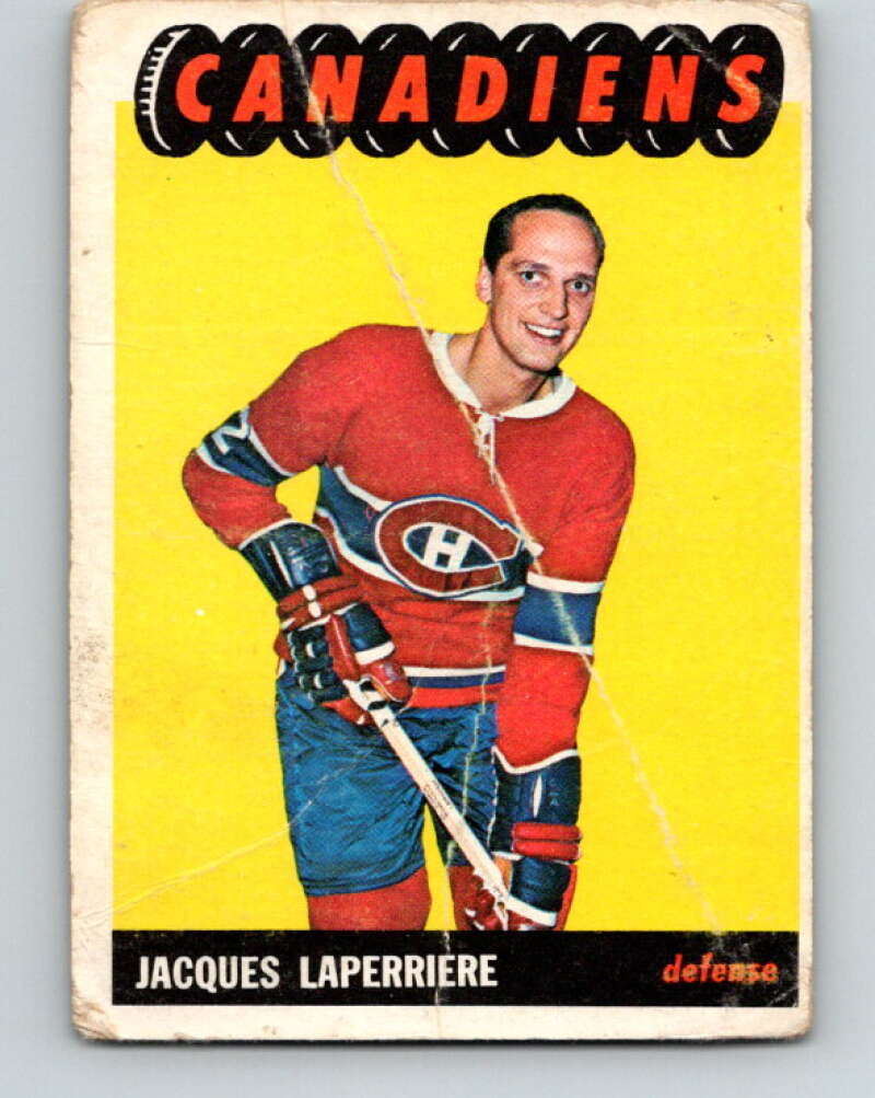 1965-66 Topps #3 Jacques Laperriere Montreal Canadiens V469