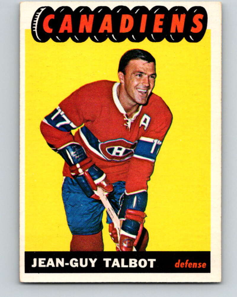 1965-66 Topps #4 Jean-Guy Talbot Montreal Canadiens V470