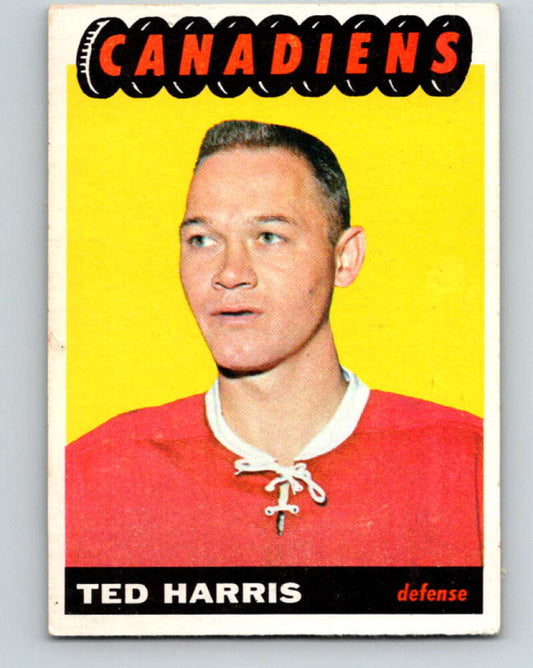 1965-66 Topps #5 Ted Harris  RC Rookie Montreal Canadiens  V471