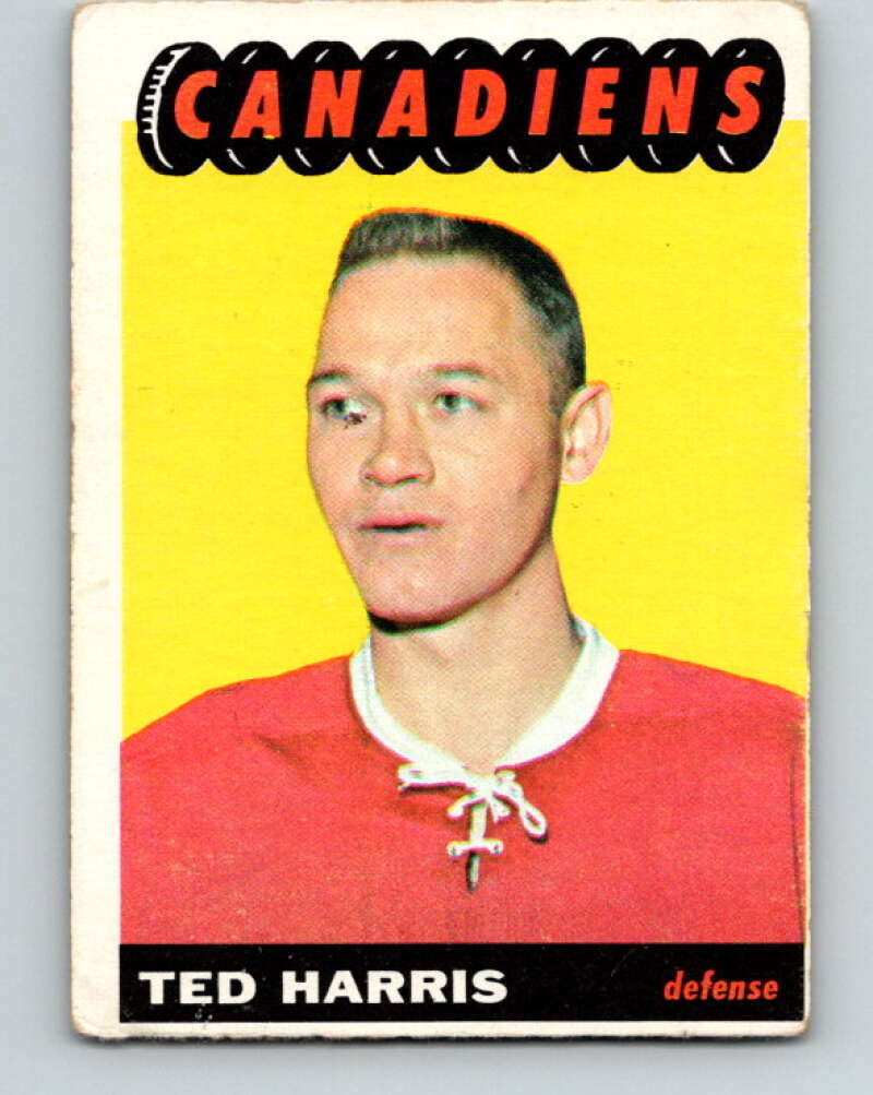 1965-66 Topps #5 Ted Harris RC Rookie Montreal Canadiens V472