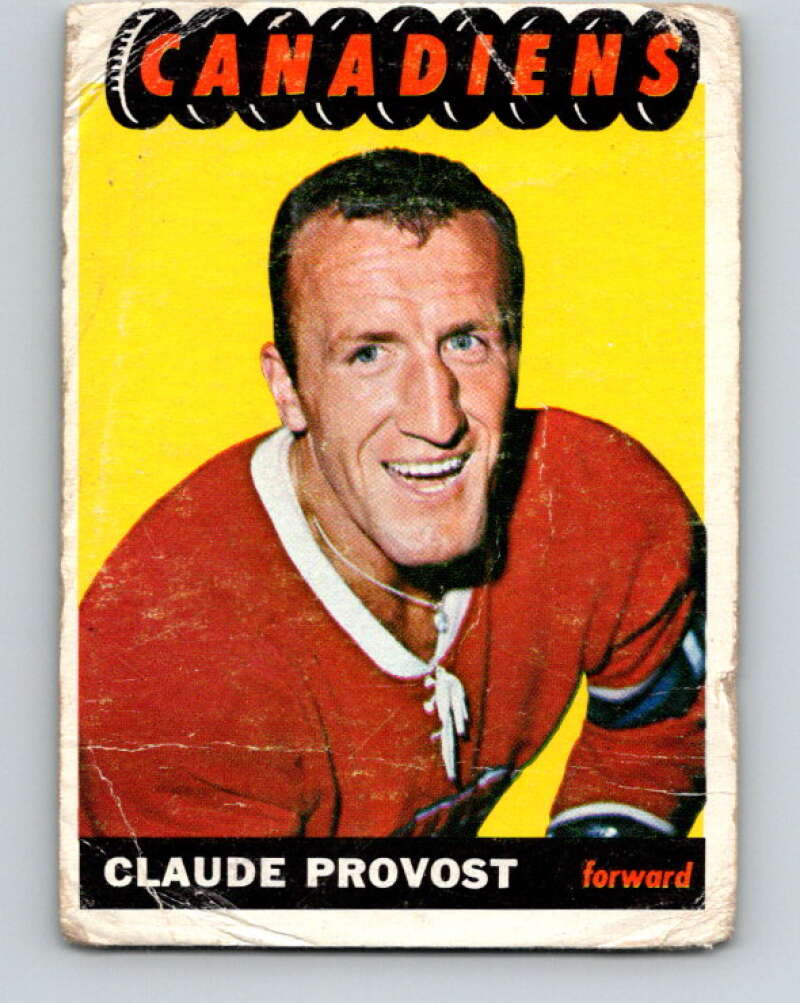 1965-66 Topps #8 Claude Provost Montreal Canadiens V475