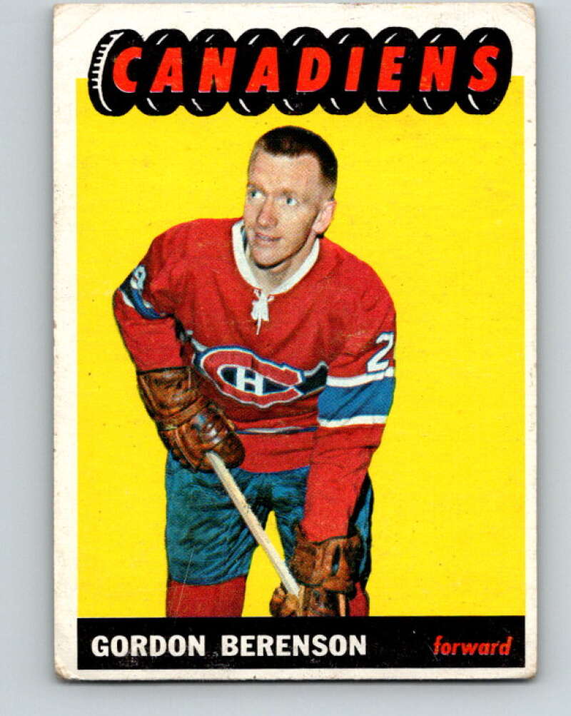 1965-66 Topps #9 Red Berenson Montreal Canadiens V476