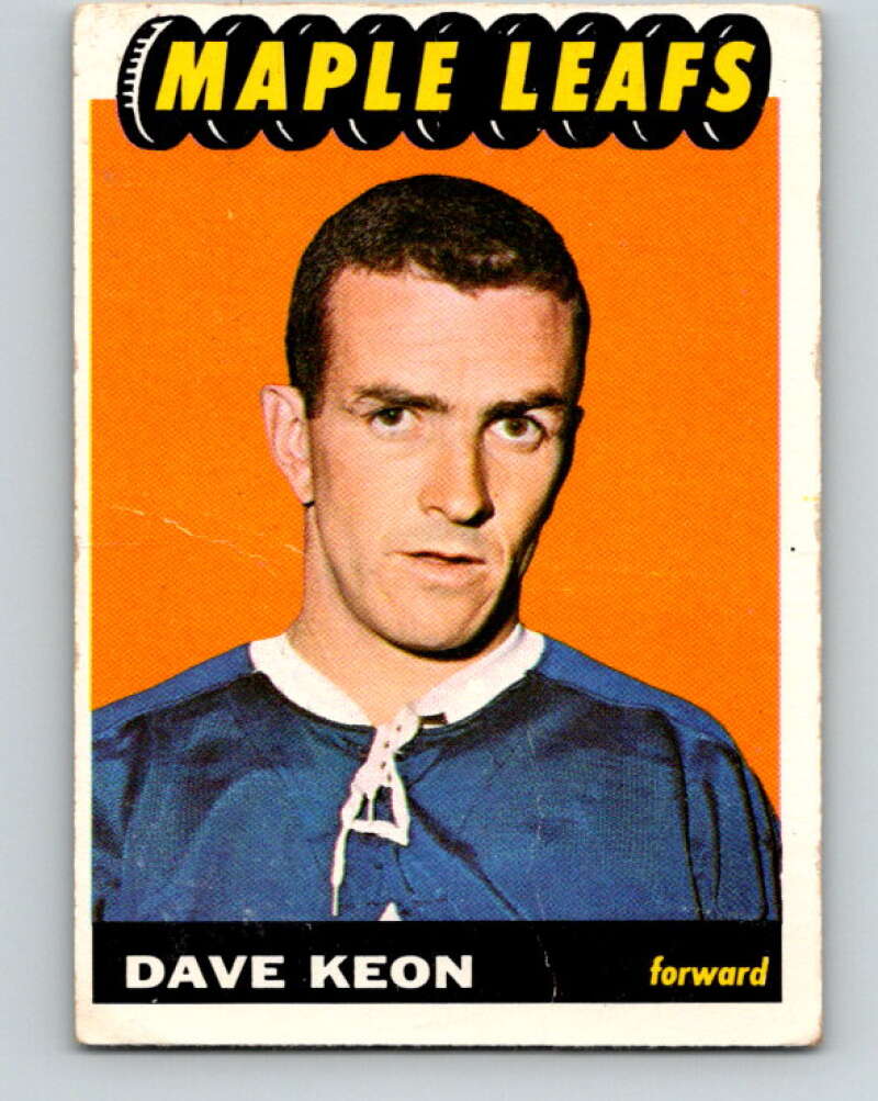1965-66 Topps #17 Dave Keon Toronto Maple Leafs V484