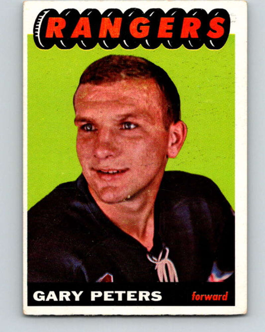1965-66 Topps #28 Garry Peters UER  RC Rookie New York Rangers  V496